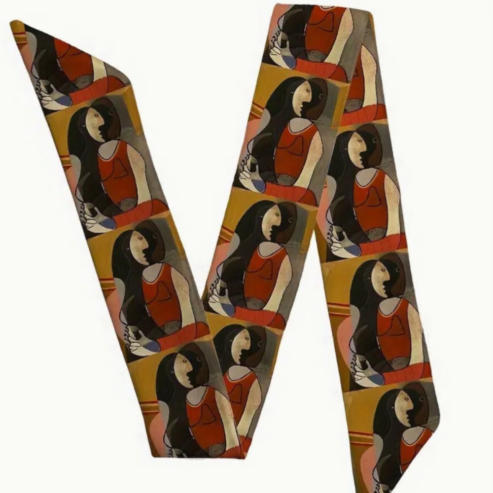 Two Picasso Classical Oil Painting Thin Purse Scarves / Hair Bands / - #1090